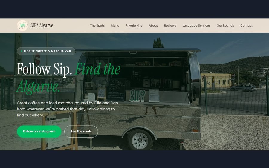 SIP? Algarve mobile coffee van
