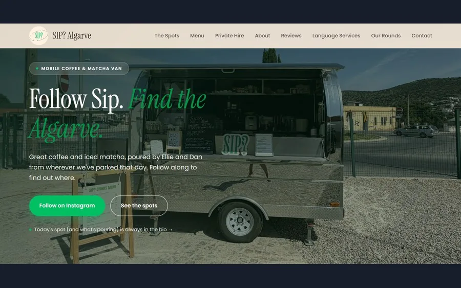 SIP? Algarve mobile coffee van
